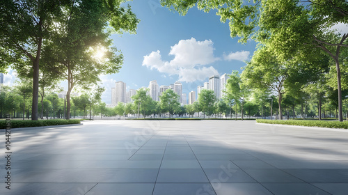 Modern outdoor empty scene