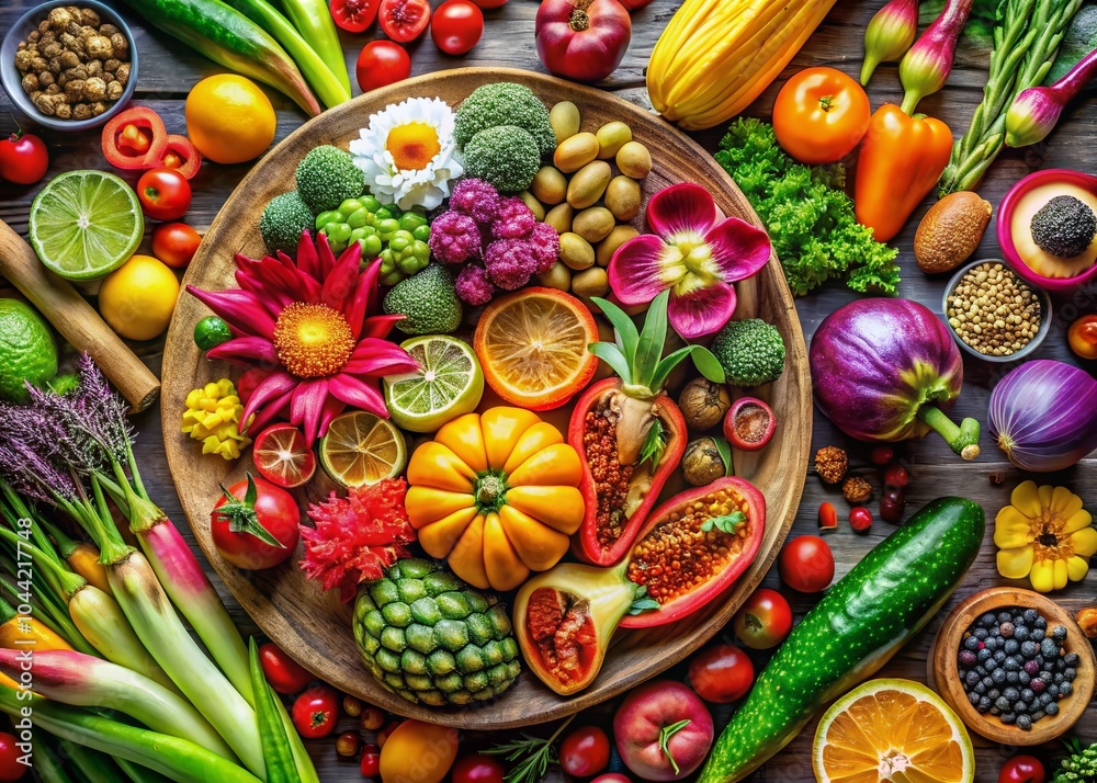 Fototapeta premium Open Mind Food Photography: Creative Culinary Art for Inspiration and Wellness