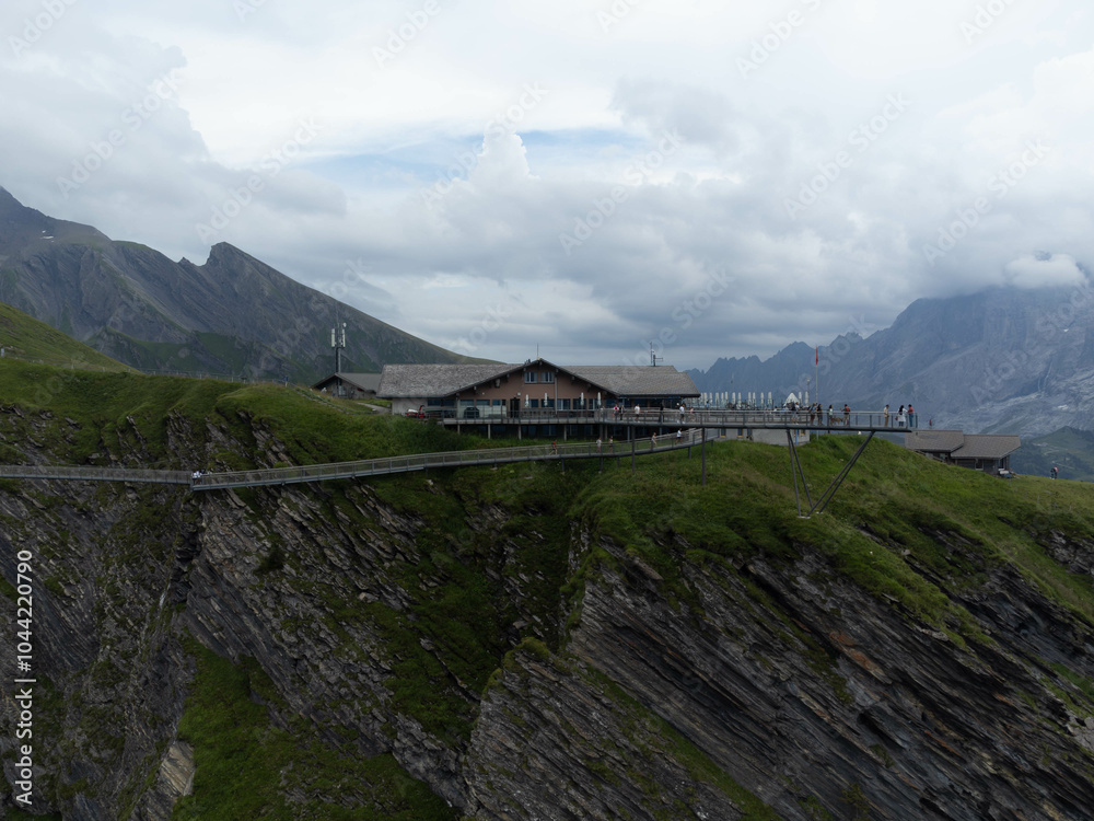 Fototapeta premium The Cliff First Walk – Grindelwald, Switzerland from Above