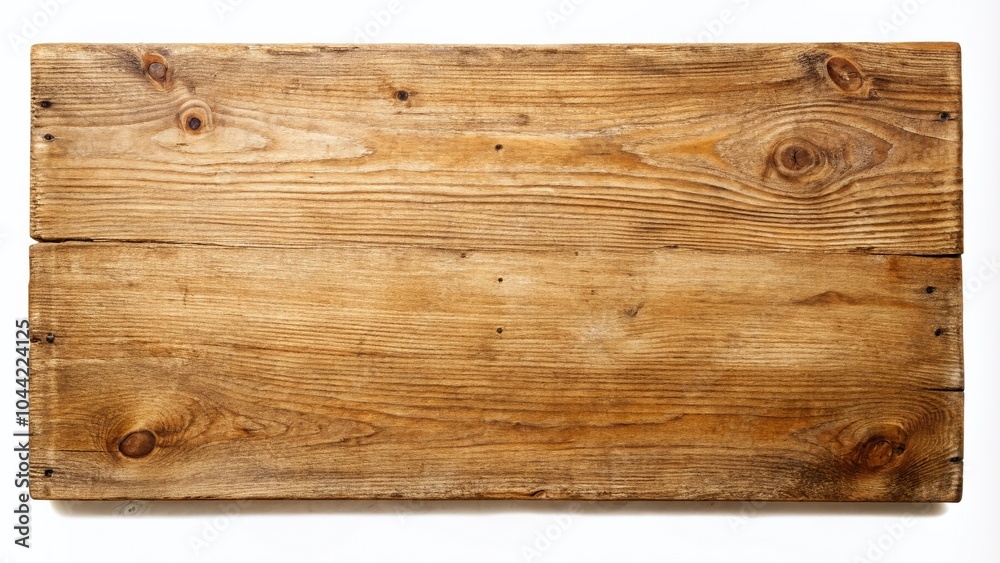 Obraz premium Rustic Wooden Sign Isolated on White Background for Food Photography and Decor Needs