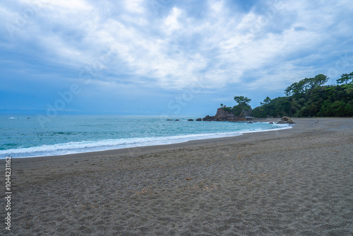 桂浜の海と砂浜 高知県 日本