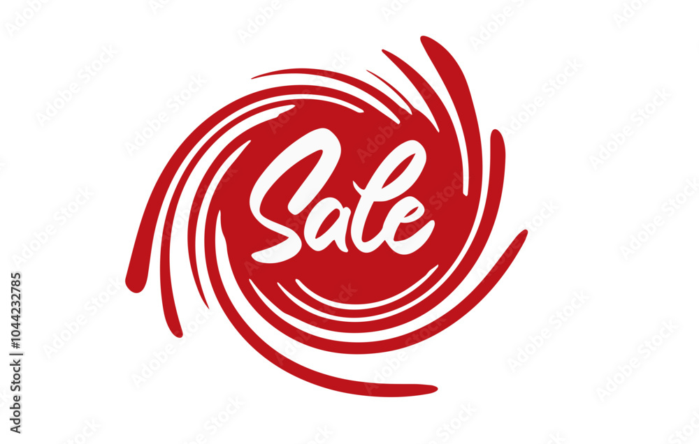 Sale Artistic Swirl Sign. Handwritten Script Font Calligraphy Vector Design. Elegant Bold Lettering. Retail Promotion. Store Banner Digital Illustration.