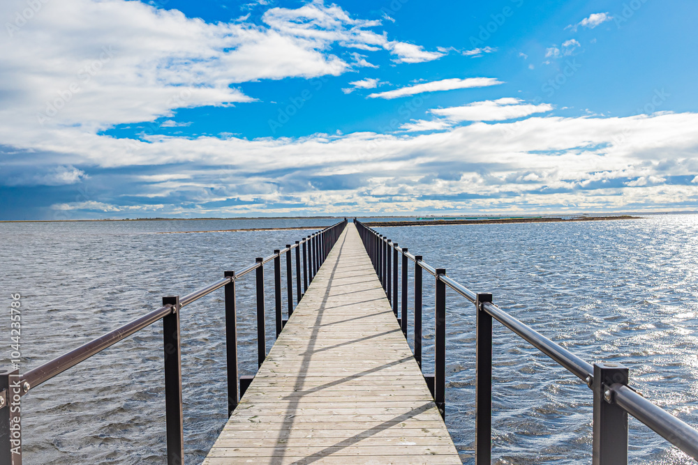 Obraz premium 秋の野付半島の風景