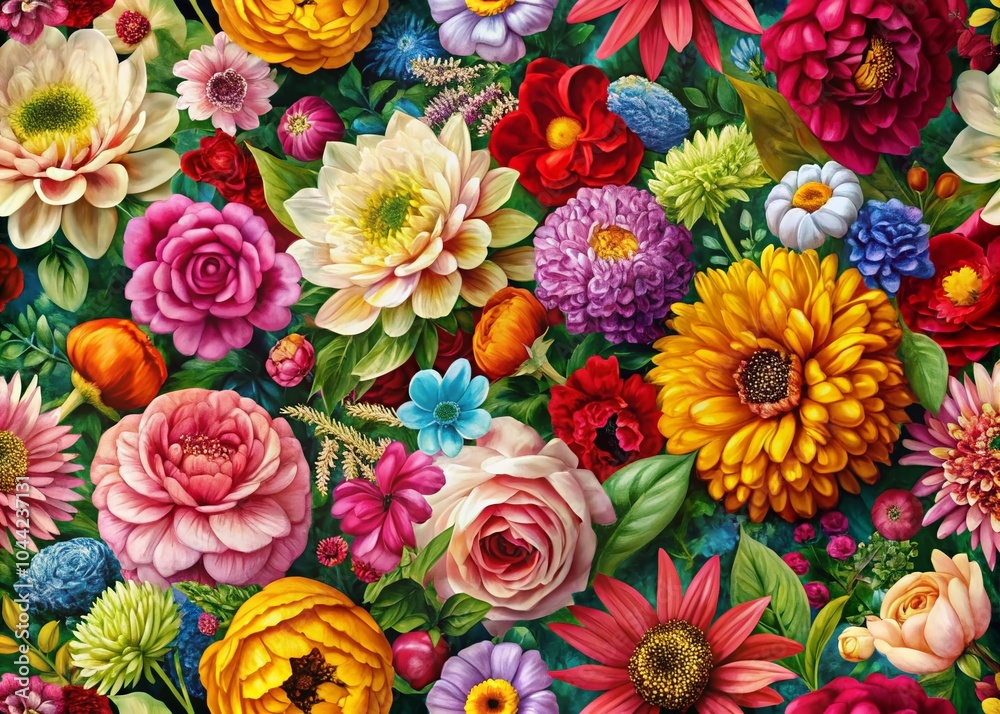 Stunning Macro Floral Pattern for Backgrounds and Textiles in Vibrant Colors Stunning Macro Floral Pattern for Backgrounds and Textiles in Vibrant Colors