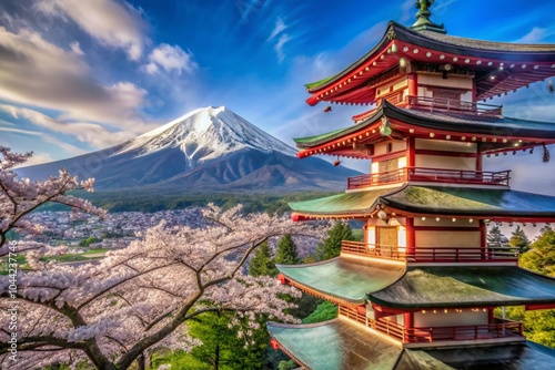 Stunning Mount Fuji and Chureito Pagoda Landscape Photography for Travel Enthusiasts
