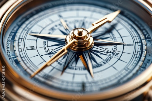 A close-up shot of an antique compass. The image can be used for concepts related to direction, navigation, and exploration.