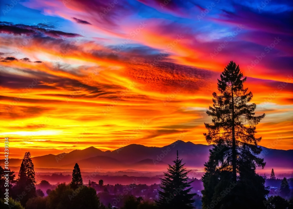 Obraz premium Stunning Silhouette Photography at Sunset – Captivating Shadows and Vibrant Colors for Dramatic Visuals