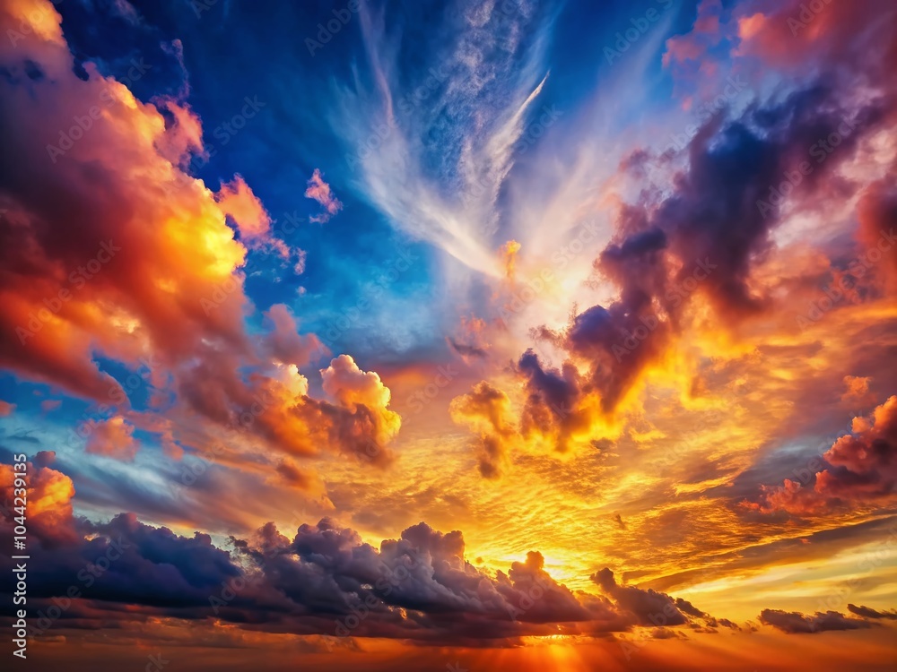 Fototapeta premium Stunning Sky Wallpaper Background for a Serene Atmosphere - Perfect for Home Decor, Digital Devices, and Artistic