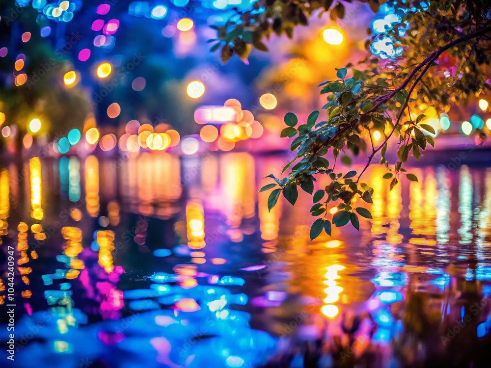 Fototapeta premium Summer Night Abstract Background with Textures for Vibrant and Dreamy Visuals