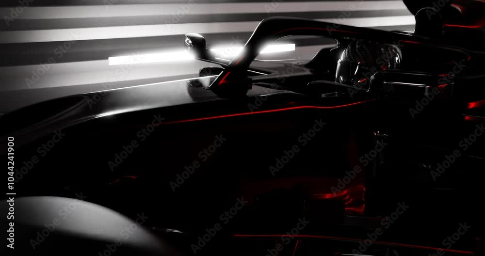 Black racing car