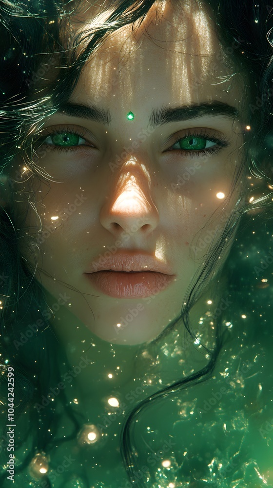 Enigmatic Portrait of a Woman in Water Enigmatic Portrait of a Woman in Water