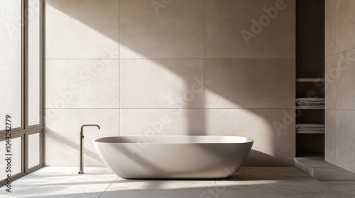 Elegant Minimalist Bathroom with Natural Light