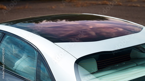 Glass roof on a car