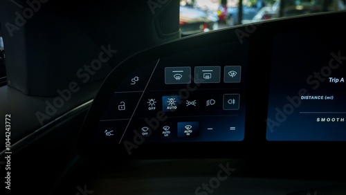 Tableau sur toile Haedlight controls in a car