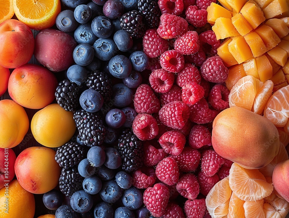 A vibrant arrangement of assorted fresh fruits showcasing colors and textures. A vibrant arrangement of assorted fresh fruits showcasing colors and textures.