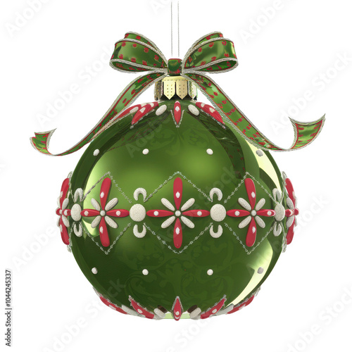 green christmas ball 