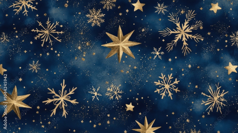 dark blue christmas background with golden snowflake dark blue christmas background with golden snowflake