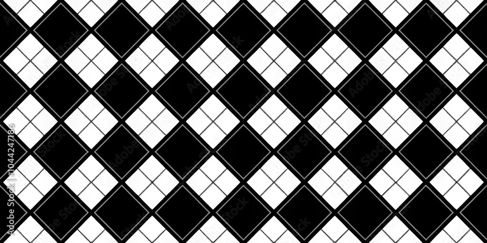 Seamless monochrome diamond pattern with low angle view Seamless monochrome diamond pattern with low angle view