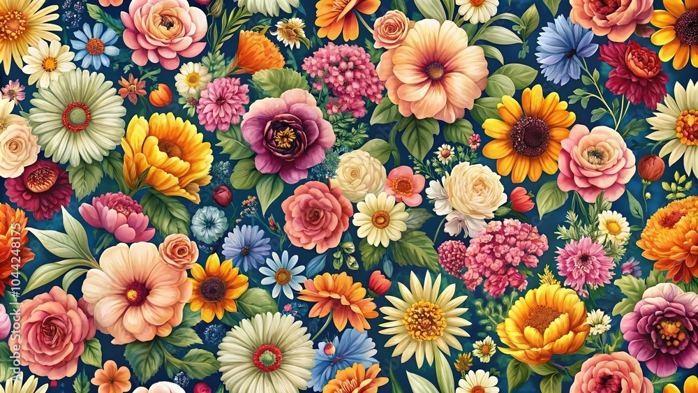 seamless pattern background of flowers seamless pattern background of flowers