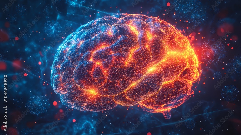 A futuristic brain with intricate light patterns and fractals, symbolizing neural connections, cognitive skills enhancement, and educational research focus A futuristic brain with intricate light patterns and fractals, symbolizing neural connections, cognitive skills enhancement, and educational research focus