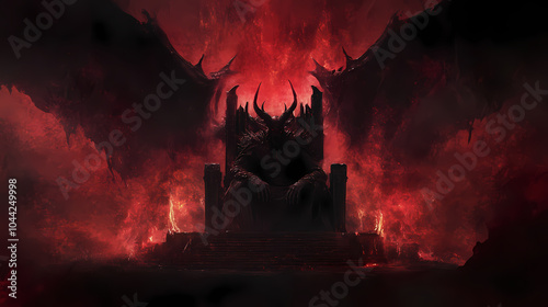 Devilish temptation the dark lord s throne of power and dominion. Demonic Overlord. Illustration