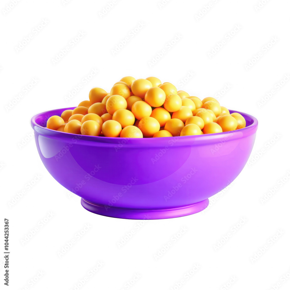 A vibrant purple bowl filled with yellow round snacks, capturing a lively atmosphere perfect for parties or gatherings. A vibrant purple bowl filled with yellow round snacks, capturing a lively atmosphere perfect for parties or gatherings.