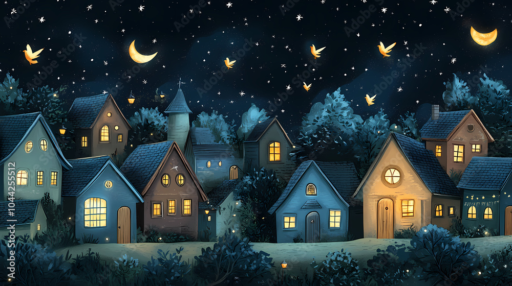 christmas night landscape christmas night landscape