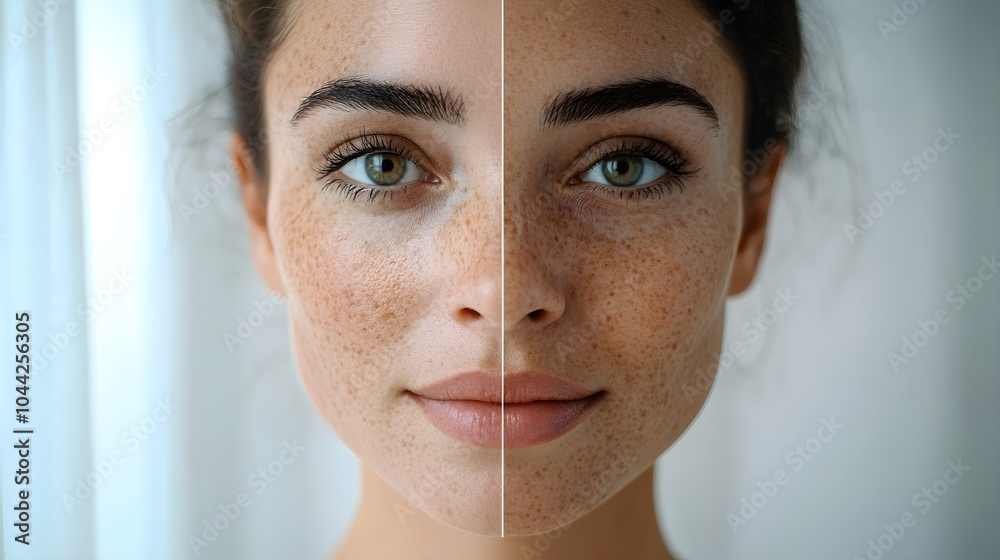 Gradual fade of melasma spots in a time-lapse video, showcasing step-by ...
