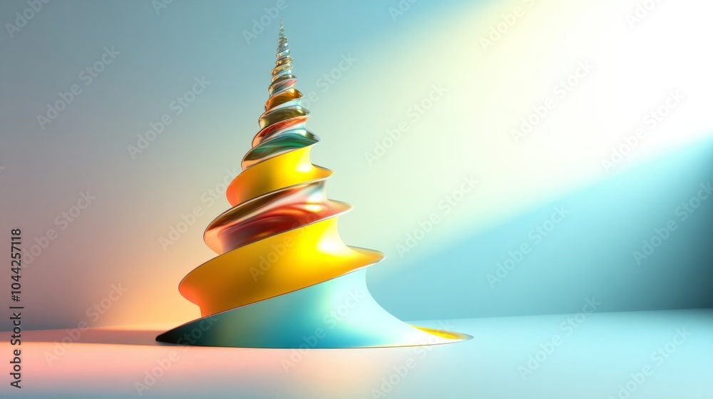 3d christmas tree with abstract design. christmas background illustration 3d christmas tree with abstract design. christmas background illustration