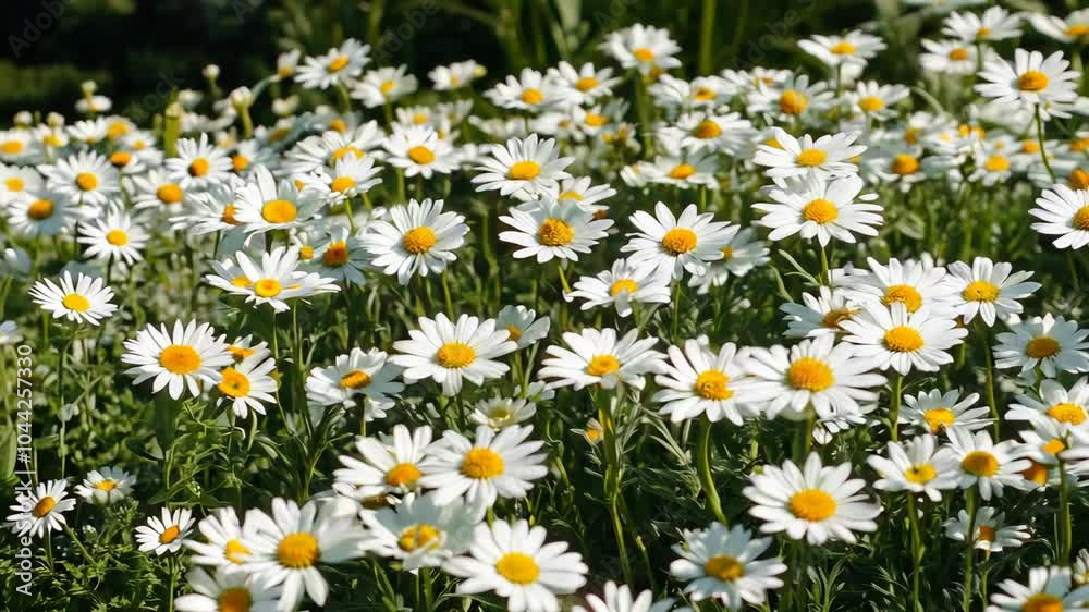 Sunny Chamomile Field in Full Bloom Sunny Chamomile Field in Full Bloom