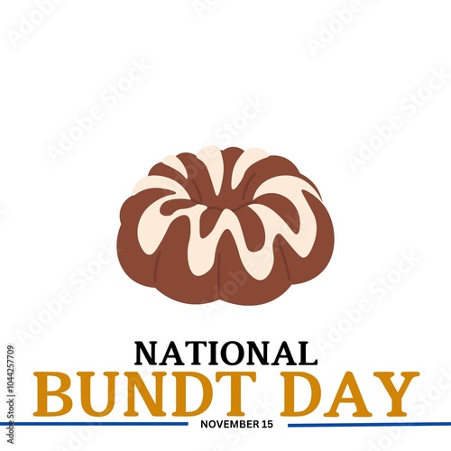 National Bundt Day. november 15. Vector illustration.