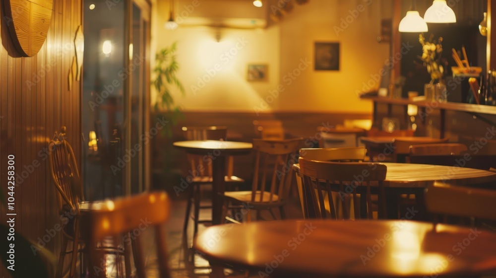 Cozy Cafe with Warm Ambient Light Cozy Cafe with Warm Ambient Light