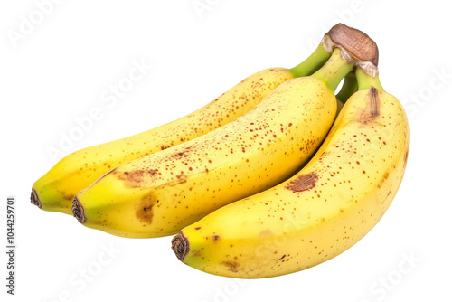 Graphic element of bunch of bananas on transparent background for fruit advertising and promotional material photo