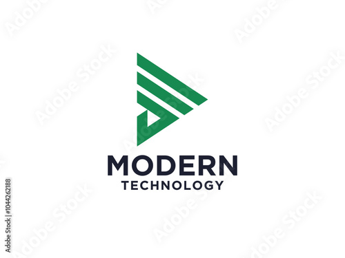 Abstract Initial Letter D Logo. Monogram Geometric Line Linked Letter isolated on White Background. Usable for Business and Branding Logos.