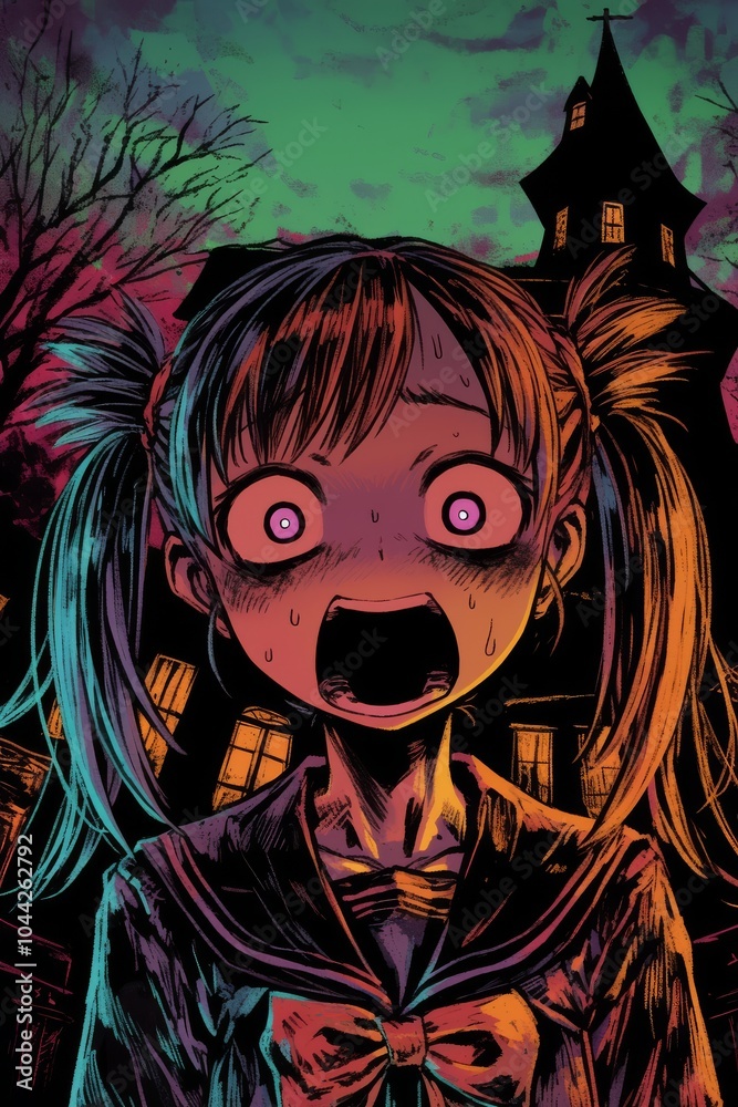 Terrified Schoolgirl. Terrified Schoolgirl.