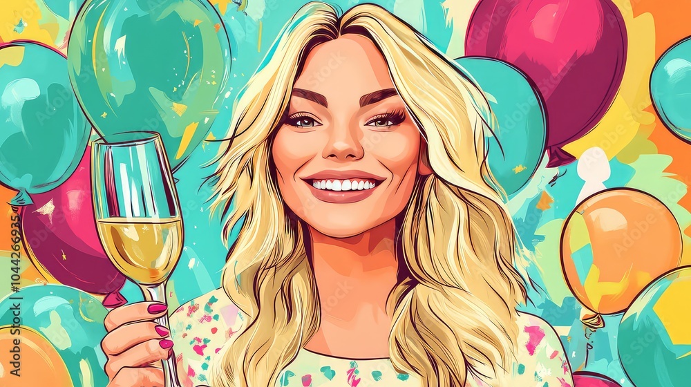 Pop Art Poster Festival And Party, Generative AI Pop Art Poster Festival And Party, Generative AI
