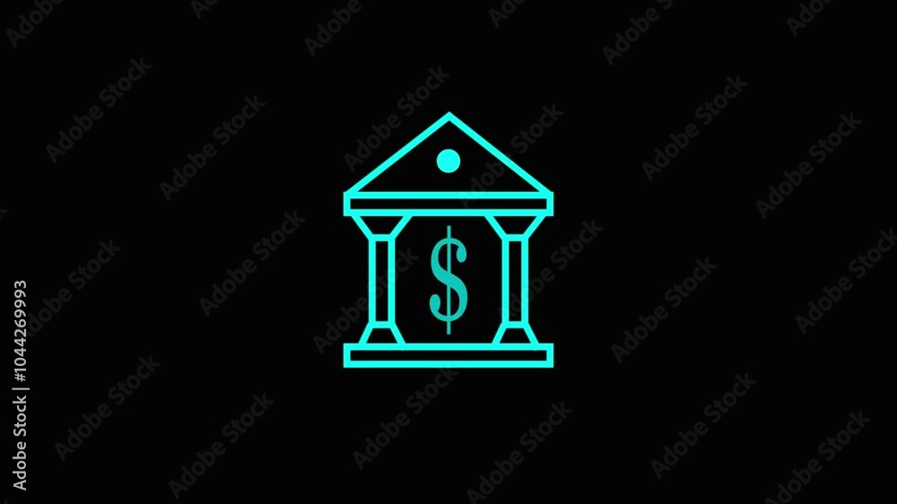 Digital Banking with Dollar sign Icon on background,