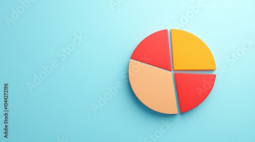 Free Download Bright Pie Chart Representing Market Share Data - GFXLoad