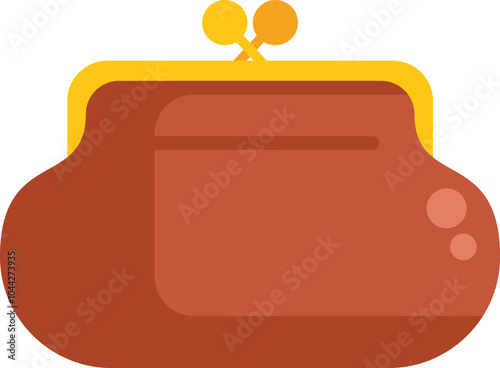 Classic change purse securely holding money with a metal clasp closure