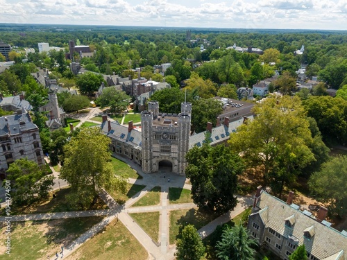 Historical buildings at Princeton University, Princeton, New Jersey, United States.