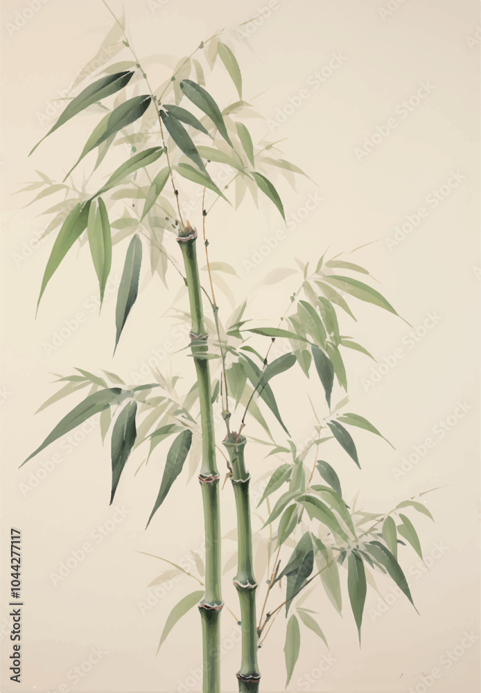 Fototapeta premium bamboo branch with bamboo