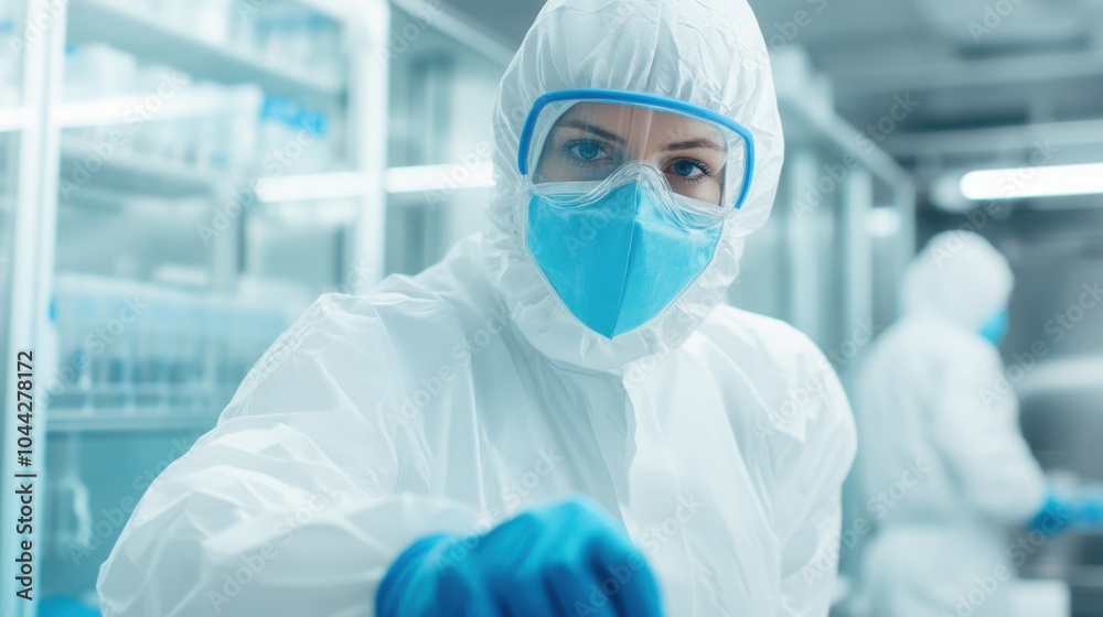 Lab Worker Sealing Pathogen Samples with Care