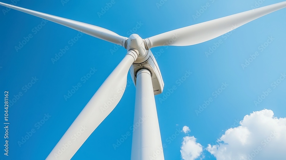 Windmill Turbine Closeup, showcasing renewable energy generation, intricate blade design, and surrounding open landscape, emphasizing clean energy potential and environmental sustainability Windmill Turbine Closeup, showcasing renewable energy generation, intricate blade design, and surrounding open landscape, emphasizing clean energy potential and environmental sustainability