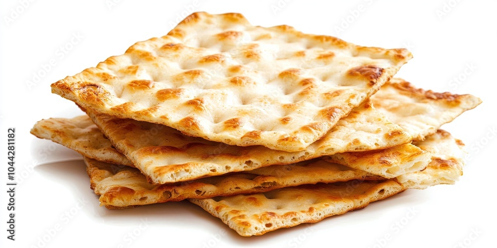 Fototapeta premium stack of matzah bread crackers