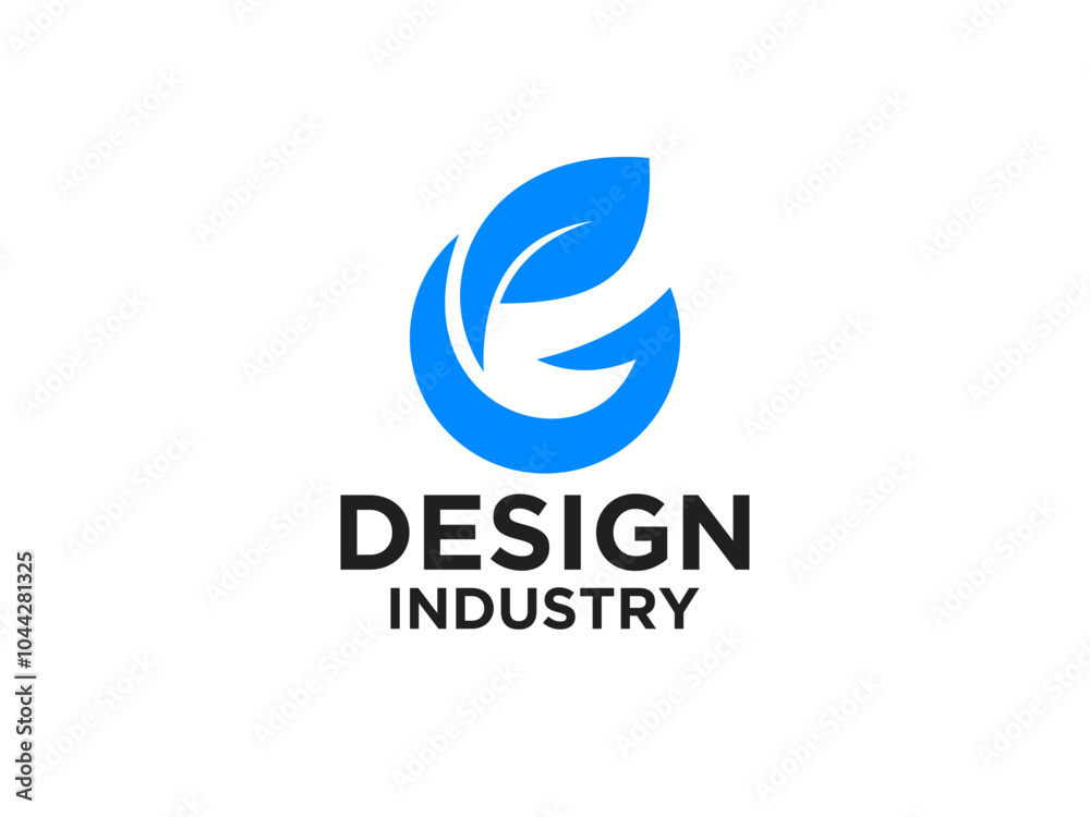 Circular Line Letter G Logo. Leaf Icon Nature Symbol. Circular Line Letter G Logo. Leaf Icon Nature Symbol.