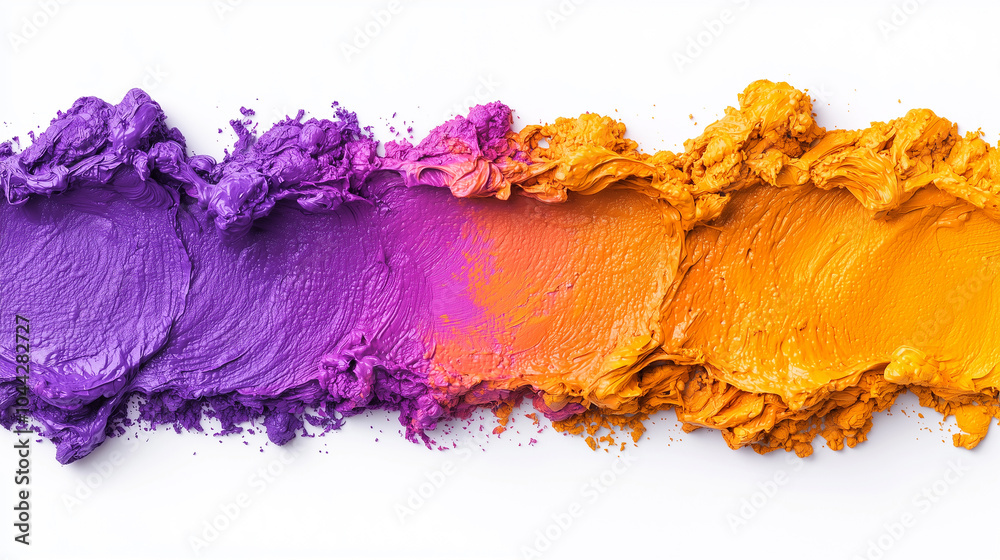 Obraz premium A vibrant splash of paint across a blank canvas symbolizes raw creative expression, providing an ideal backdrop for artistic projects and designs that evoke dynamic and imaginative concepts.