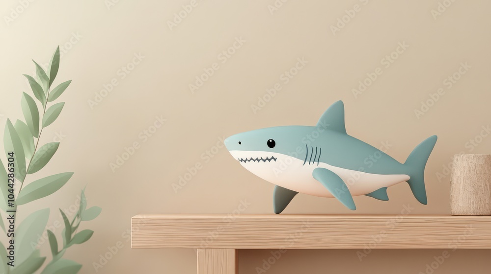 Fototapeta premium Cute shark toy