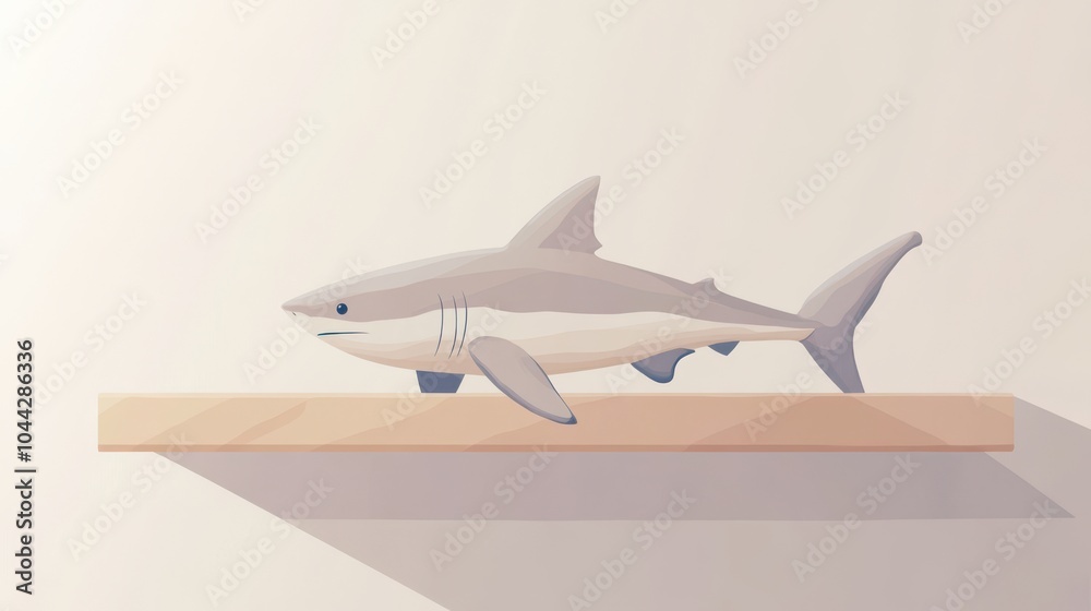 Naklejka premium Stylized shark model