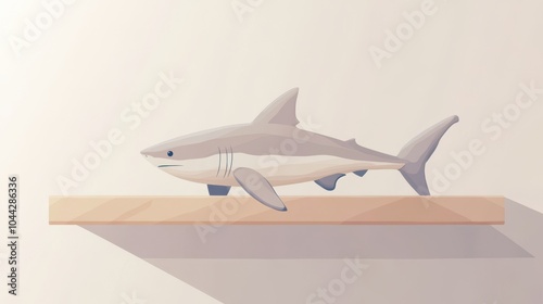 Wallpaper Mural Stylized shark model Torontodigital.ca