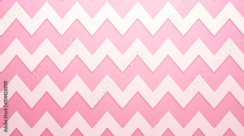 Charming Pink Chevron Pattern with Light Pink Background and White Lines 